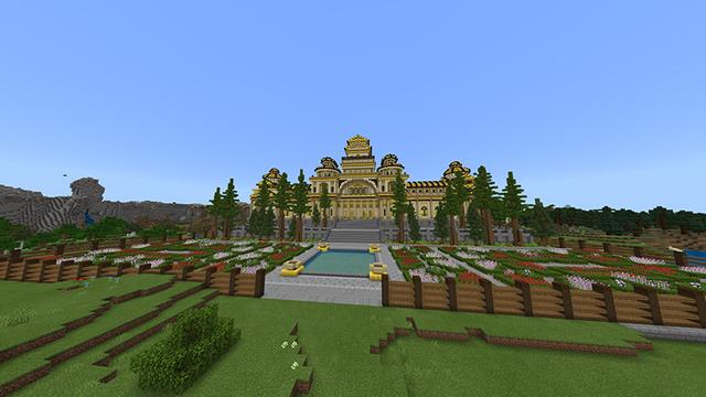 Screenshot of the Minecraft Bedrock Marketplace product Golden Palace created by Odyssey Builds.