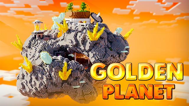Thumbnail of the Minecraft Bedrock Marketplace product Golden Planet created by Odyssey Builds.