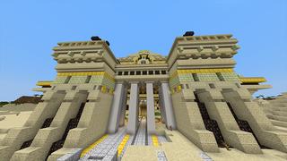 Screenshot of the Minecraft Bedrock Marketplace product Golden Pyramid created by Odyssey Builds.