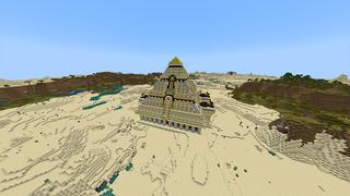 Screenshot of the Minecraft Bedrock Marketplace product Golden Pyramid created by Odyssey Builds.