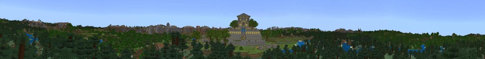 Panorama of the Minecraft Bedrock Marketplace product Golden Temple created by Odyssey Builds.
