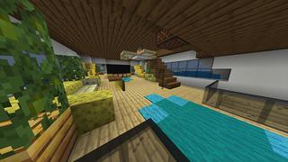 Screenshot of the Minecraft Bedrock Marketplace product Golden Yacht created by Odyssey Builds.