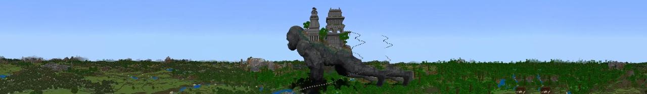 Panorama of the Minecraft Bedrock Marketplace product Gorilla Temple created by Odyssey Builds.