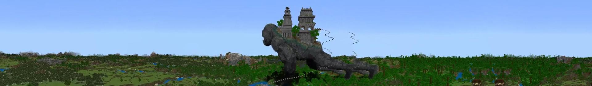 Panorama of the Minecraft Bedrock Marketplace product Gorilla Temple created by Odyssey Builds.