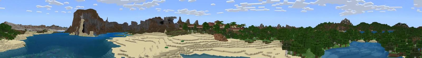 Panorama of the Minecraft Bedrock Marketplace product Hacked Crafting created by Odyssey Builds.