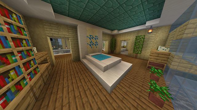 Screenshot of the Minecraft Bedrock Marketplace product Hacked Mansion created by Odyssey Builds.