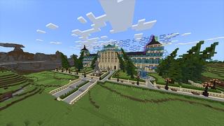 Screenshot of the Minecraft Bedrock Marketplace product Hacked Palace created by Odyssey Builds.