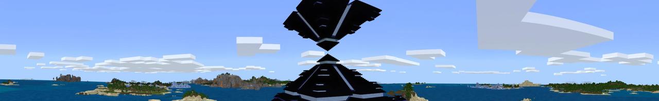 Panorama of the Minecraft Bedrock Marketplace product Hacked Pyramid created by Odyssey Builds.