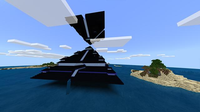 Screenshot of the Minecraft Bedrock Marketplace product Hacked Pyramid created by Odyssey Builds.