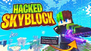 Thumbnail of the Minecraft Bedrock Marketplace product Hacked Skyblock created by Odyssey Builds.
