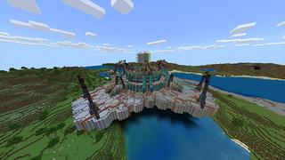 Screenshot of the Minecraft Bedrock Marketplace product Hacked Temple created by Odyssey Builds.