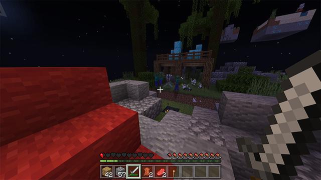 Screenshot of the Minecraft Bedrock Marketplace product Half Heart Skyblock created by Odyssey Builds.
