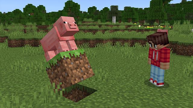 Screenshot of the Minecraft Bedrock Marketplace product Hidden Pig Bunker created by Odyssey Builds.