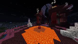 Screenshot of the Minecraft Bedrock Marketplace product Lava Temple created by Odyssey Builds.