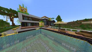 Screenshot of the Minecraft Bedrock Marketplace product Lucky Block Mansion created by Odyssey Builds.