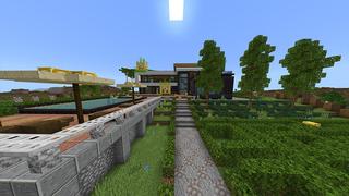 Screenshot of the Minecraft Bedrock Marketplace product Lucky Block Mansion created by Odyssey Builds.