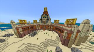 Screenshot of the Minecraft Bedrock Marketplace product Lucky Block Tomb created by Odyssey Builds.