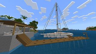 Screenshot of the Minecraft Bedrock Marketplace product Luxury Island Mansion created by Odyssey Builds.