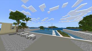 Screenshot of the Minecraft Bedrock Marketplace product Luxury Island Mansion created by Odyssey Builds.