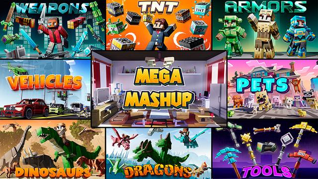 Thumbnail of the Minecraft Bedrock Marketplace product MEGA MASHUP created by Odyssey Builds.
