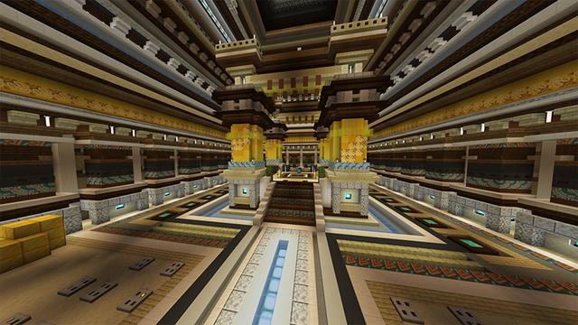 Screenshot of the Minecraft Bedrock Marketplace product Millionaire Pyramid created by Odyssey Builds.