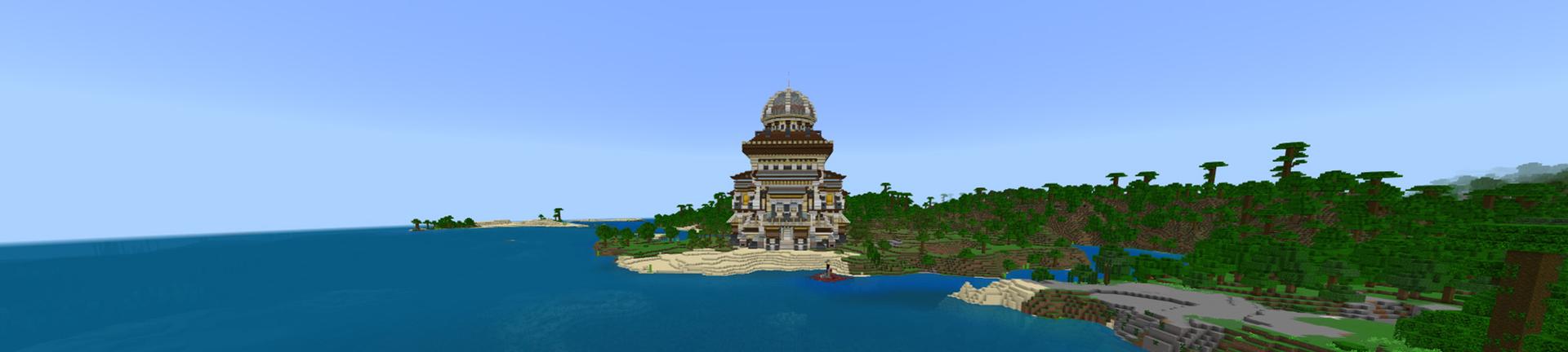 Panorama of the Minecraft Bedrock Marketplace product Millionaire Temple created by Odyssey Builds.
