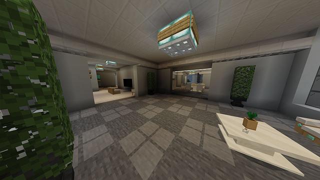 Screenshot of the Minecraft Bedrock Marketplace product Modern Diamond Mansion created by Odyssey Builds.