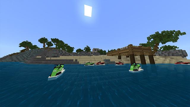 Screenshot of the Minecraft Bedrock Marketplace product Modern Diamond Mansion created by Odyssey Builds.