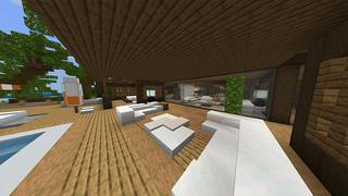 Screenshot of the Minecraft Bedrock Marketplace product Modern Millionaire Mansion created by Odyssey Builds.