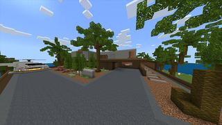 Screenshot of the Minecraft Bedrock Marketplace product Modern Millionaire Mansion created by Odyssey Builds.