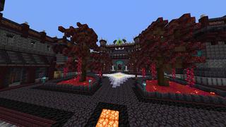Screenshot of the Minecraft Bedrock Marketplace product Nether Castle created by Odyssey Builds.