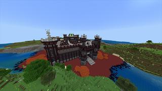 Screenshot of the Minecraft Bedrock Marketplace product Nether Castle created by Odyssey Builds.