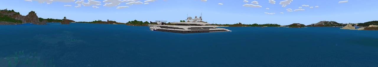 Panorama of the Minecraft Bedrock Marketplace product Netherite Boat created by Odyssey Builds.
