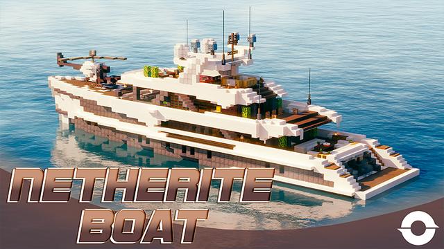 Thumbnail of the Minecraft Bedrock Marketplace product Netherite Boat created by Odyssey Builds.