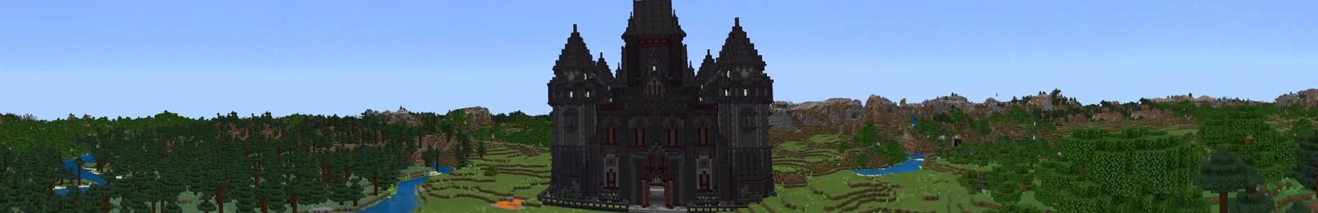 Panorama of the Minecraft Bedrock Marketplace product Netherite Castle created by Odyssey Builds.