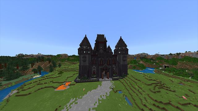 Screenshot of the Minecraft Bedrock Marketplace product Netherite Castle created by Odyssey Builds.
