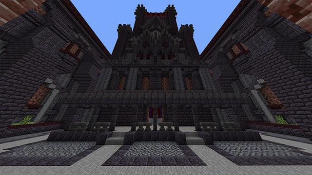 Screenshot of the Minecraft Bedrock Marketplace product Netherite Castle created by Odyssey Builds.