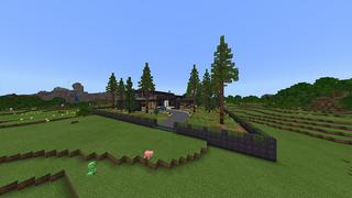 Screenshot of the Minecraft Bedrock Marketplace product Netherite Mansion created by Odyssey Builds.