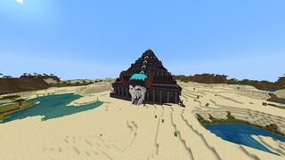 Screenshot of the Minecraft Bedrock Marketplace product Netherite Pyramid created by Odyssey Builds.