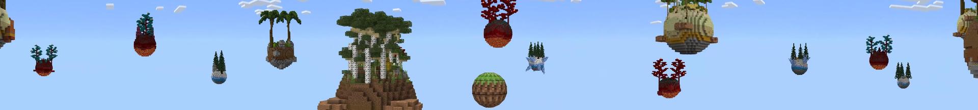 Panorama of the Minecraft Bedrock Marketplace product One Sphere Skyblock created by Odyssey Builds.