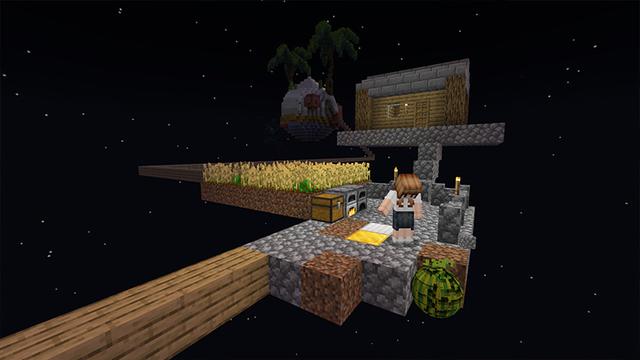 Screenshot of the Minecraft Bedrock Marketplace product One Sphere Skyblock created by Odyssey Builds.