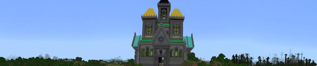 Panorama of the Minecraft Bedrock Marketplace product OP Castle created by Odyssey Builds.