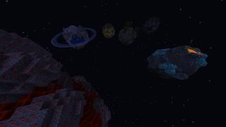 Screenshot of the Minecraft Bedrock Marketplace product OP Planets created by Odyssey Builds.