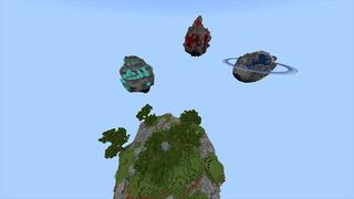 Screenshot of the Minecraft Bedrock Marketplace product OP Planets created by Odyssey Builds.