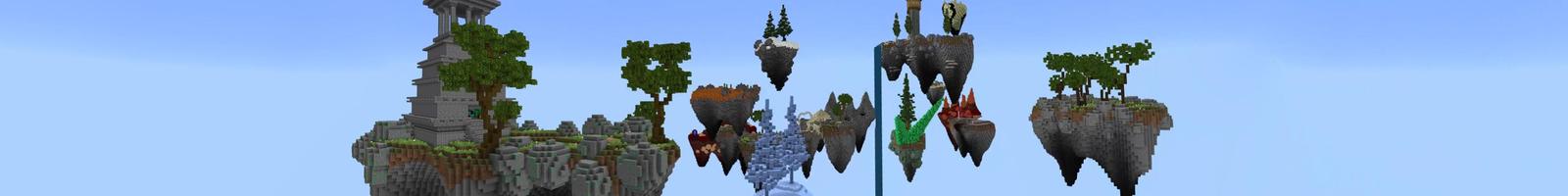 Panorama of the Minecraft Bedrock Marketplace product OP Skyblock created by Odyssey Builds.