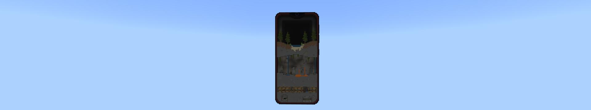 Panorama of the Minecraft Bedrock Marketplace product Phone Survival created by Odyssey Builds.