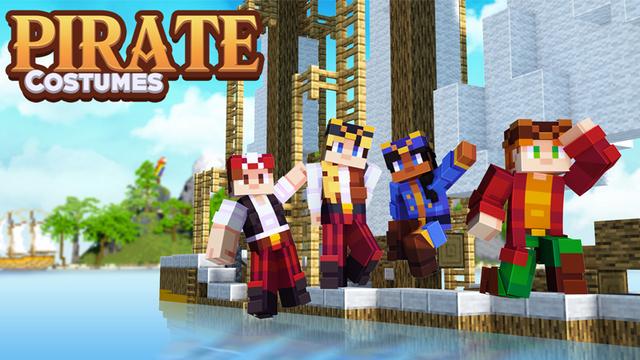 Thumbnail of the Minecraft Bedrock Marketplace product Pirate Costumes created by Odyssey Builds.