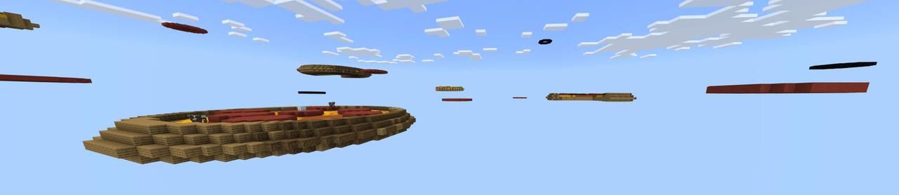 Panorama of the Minecraft Bedrock Marketplace product Pizza Skyblock created by Odyssey Builds.