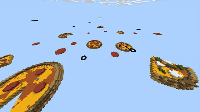 Screenshot of the Minecraft Bedrock Marketplace product Pizza Skyblock created by Odyssey Builds.
