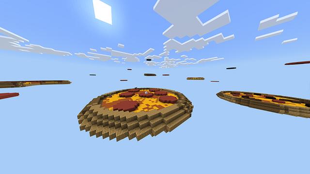 Screenshot of the Minecraft Bedrock Marketplace product Pizza Skyblock created by Odyssey Builds.